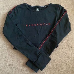 RYDERWEAR BLACK CROPPED LONG SLEEVE
